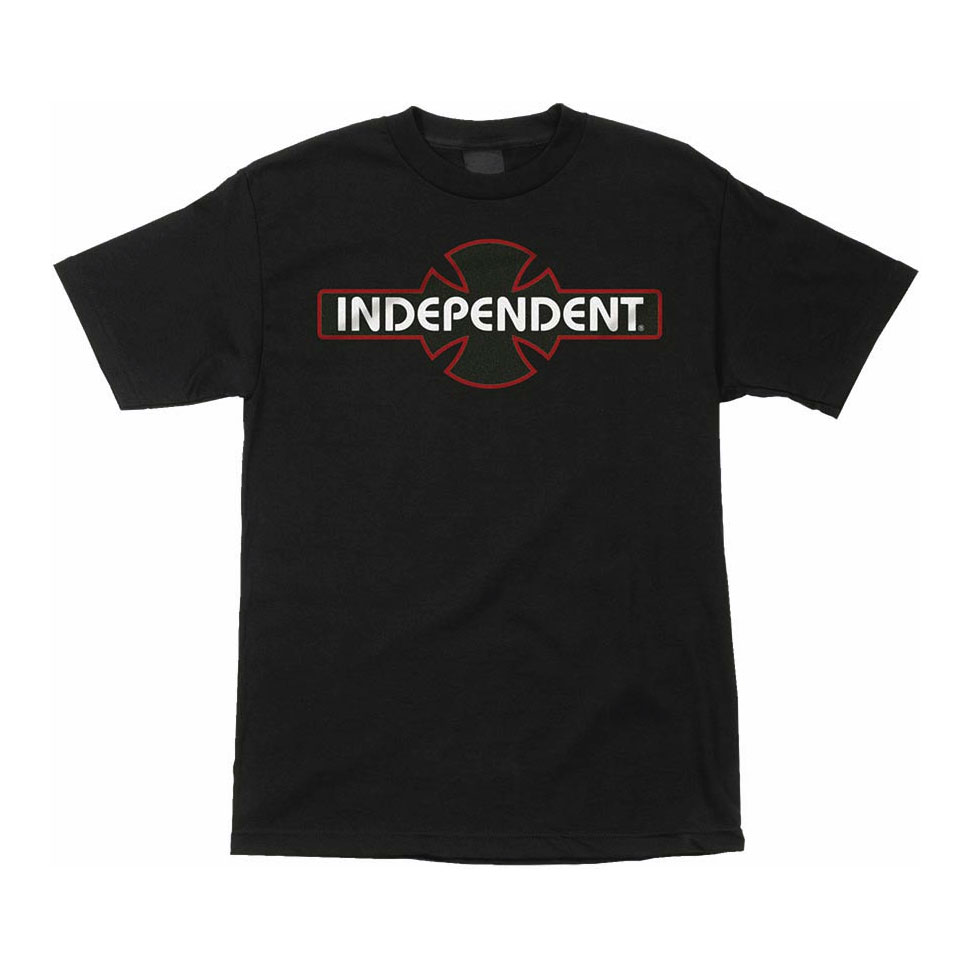 Black/White Independent Trucks Independent Truck Co OGBC 3/4 Baseball Skateboard T-Shirt 