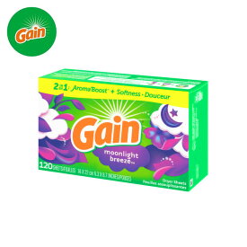 1/11(木) 在庫補充 / Gain (ゲイン) Dryer Sheets 120シート ゲイン 柔軟剤 柔軟剤シート 乾燥機 香り シート 乾燥機用柔軟シート ムーンライトブリーズ 靴箱 下駄箱 海外 アメリカ P&G 【あす楽対応】