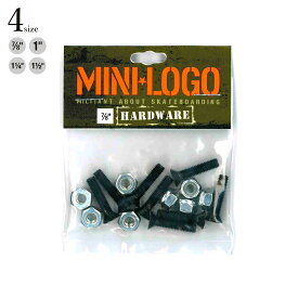 MINI LOGO (ミニロゴ) HARDWARE 7/8in 1in 1.25in 1.5in インチ スケートボード スケボー ビス プラス ボルト ハードウェア 【メール便 / 送料220円】