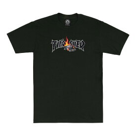 【正規輸入品】 THRASHER (スラッシャー) COP CAR T-SHIRT スラッシャー スケボー Tシャツ メンズ 半袖 ティーシャツ 綿100 Neckface ネックフェイス 黒 M L XL US アメリカ企画 【送料無料】【あす楽対応】