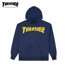 【正規輸入品】 THRASHER (スラッシャー) Cover Logo Hoodie スラッシャー パーカー メンズ 起毛 ブランド 裏起毛 ネイビー プルオーバー M L XL LL 【送料無料】【あす楽対応】