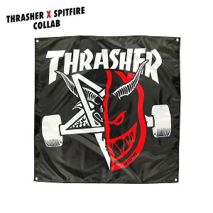 �y���K�A���i�z THRASHER X SPITFIRE / Trash And Burn Banner usa��� �X���b�V���[ �z �o�i�[ �t���b�O �K���[�W �y���[���� / ����220�~�z