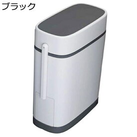 スリムなゴミ箱は、リビングルームのキッチンRVバスルームの家のためのふたのバケツを押すことができます ブラック