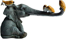 Elephant Statues and Figurines Home Decor, Creativity Lovely Animal Sculptures Ornaments, Modern Wine Cabinet Garden Home Decorati
