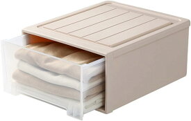 衣装ケース 収納ケース プラスチック 北欧 ホワイト ベージュ コーヒー色 引き出し式 積み重ね 大容量 防塵防水 整理 ぬいぐるみ収納 梅雨時収納 透明窓付 雑物収納 衣類収納ケース