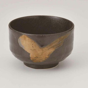美濃焼 カネ仁 源氏 抹茶黒金刷毛目 抹茶椀 /ギフト/茶道具/抹茶椀/伝統工芸品/抹茶茶碗/学校茶道/学生茶道/大茶会