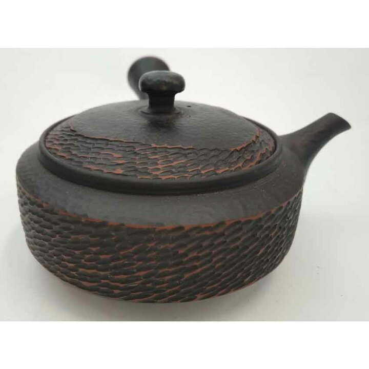 楽天市場】急須 常滑焼 伝統工芸士 益規 黒カット切立茶注 村田益規作