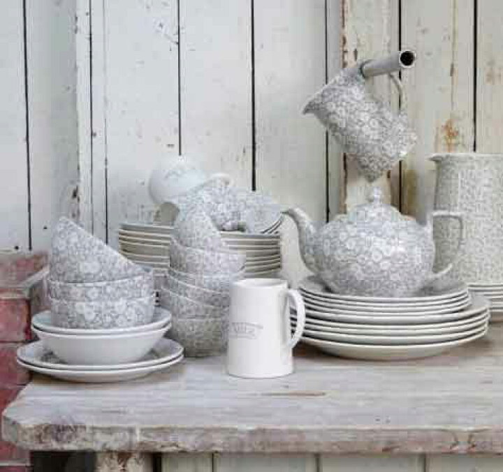 楽天市場】バーレイ 英国食器 Burleigh ダブグレイ キャリコ プレートM  