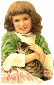AbZ[WJ[h Girl Holding Kitten iAJj