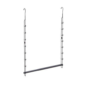 【おすすめ・人気】【2個セット】 伸晃 Belca クローゼット 吊り下げハンガー伸縮タイプ 幅49〜79cm ブラック CH-EX|安い 激安 格安