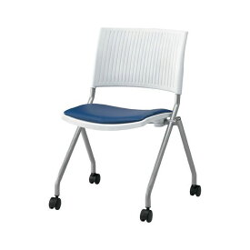 【おすすめ・人気】ジョインテックス 会議椅子(スタッキングチェア/ミーティングチェア) 肘なし 座面：合成皮革(合皮) キャスター付き FJC-K6L NV 【完成品】|安い 激安 格安