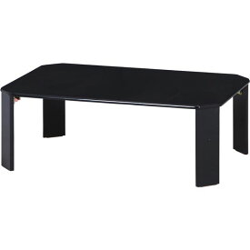 【おすすめ・人気】センターテーブル 約幅750mm ブラック キズ防止 滑り止め付き UV ローテーブル 組立式 リビング ダイニング【代引不可】|安い 激安 格安