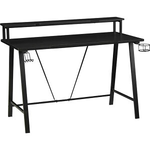 �y�������߁E�l�C�z�p�\�R���f�X�N �Q�[�~���O�f�X�N ��120cm ���j�^�[�X�^���h �R���g���[���[�z���_�[ �h�����N�z���_�[ �X�`�[���t���[�� �u���b�N BK �g���i�y����s�z|���� ���� �i��