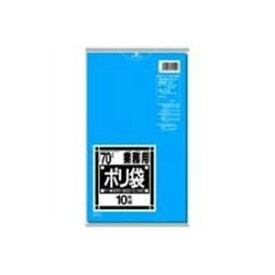 【おすすめ・人気】（まとめ）日本サニパック ポリゴミ袋 N-71 青 70L 10枚【×10セット】|安い 激安 格安