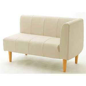 【おすすめ・人気】ソファー 約幅110cm 左肘タイプ ベージュ PVC 合皮 スチールパイプ 脚付き 肘付き 日本製 ダイニングソファー リビング【代引不可】|安い 激安 格安