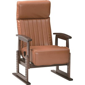【おすすめ・人気】座椅子 フロアチェア 約幅65×奥行66～125×高さ90～108cm ブラウン スチール ソイル 組立品 リビング ダイニング【代引不可】|安い 激安 格安