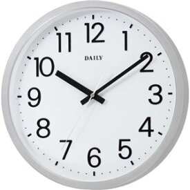 【おすすめ・人気】(まとめ) デイリー クオーツ掛時計 フラットフェイスDN シルバーメタリック(文字盤：ホワイト) 4KGA06DN19 1台 【×2セット】|安い 激安 格安