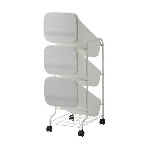【おすすめ・人気】スタンド式 ダストボックス/ゴミ箱 【メタル 19L×3段】 高さ97cm キャスター付き 『スムース』【代引不可】|安い 激安 格安