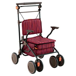 【おすすめ・人気】シルバーカー/手押し車 【スタンダードタイプ】 最大積載荷重:10.0kg 幸和製作所 『カゴノアL』 レッド 〔介護用品〕|安い 激安 格安