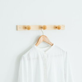 【おすすめ・人気】【30本セット】コートハンガー【3玉】(ナチュラル) 幅45cm 壁掛けフック/木製(天然木)/北欧風/ウォールハンガー/コート掛け/帽子掛け/省スペース/業務用/完成品/NK-043 |安い 激安 格安