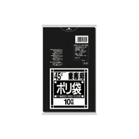 【おすすめ・人気】(業務用200セット) 日本サニパック ポリゴミ袋 N-42 黒 45L 10枚|安い 激安 格安