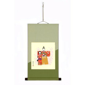 【おすすめ・人気】シルク版画色紙掛/掛け軸 吉岡浩太郎 祝い 「雛祭」 長さ：57cm 日本製|安い 激安 格安