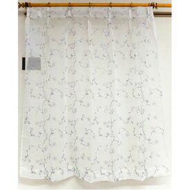 【おすすめ・人気】刺繍 レースカーテン 2枚組 / 100cm×133cm / ホワイト 花柄 洗える アジャスターフック 『ホッパー』 九装|安い 激安 格安