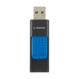 【送料無料】(まとめ) RiDATA ラベル付USBメモリー32GB ブラック/ブルー RDA-ID50U032GBK/BL 1個[×10セット]　おすすめ 人気 安い 激安 格安 おしゃれ 誕生日 プレゼント ギフト 引越し 新生活 ホワイトデー
