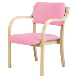 【おすすめ・人気】ダイニングチェア/食卓椅子 【肘付き ピンク】 幅535×奥行580×高さ770mm スタッキング可 合皮/合成皮革 〔リビング〕 組立品【代引不可】|安い 激安 格安