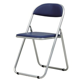 【おすすめ・人気】折りたたみ椅子/折り畳み椅子 【ブルー】 幅450×奥行470×高さ765mm 合皮/合成皮革 スチールフレーム 完成品【代引不可】|安い 激安 格安