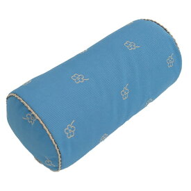 【おすすめ・人気】ボルスター クッション 15R×30cm 筒型 小花柄 ブルー 日本製 洗える カバー付 スペイン生地 腰当て枕 ごろ寝枕 フィオナコード|安い 激安 格安