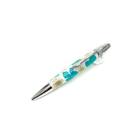 【送料無料】花柄 ボールペン/文房具[紫陽花 水色] パーカータイプ 芯：0.7mm 日本製 文具 オフィス用品 『Frower Pen』　おすすめ 人気 安い 激安 格安 おしゃれ 誕生日 プレゼント ギフト 引越し 新生活