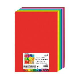 【送料無料】(まとめ) 長門屋商店 いろいろ色画用紙クレヨンカラー A4 10色×各2枚 ナ-CR902 1パック(20枚) [×10セット]　おすすめ 人気 安い 激安 格安 おしゃれ 誕生日 プレゼント ギフト 引越し 新生活