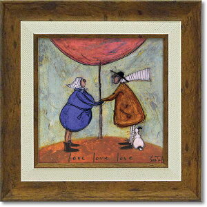 【送料無料】ユーパワー Gel加工 アートフレーム サム・トフト 「ラブ ラブ ラブ 」 おすすめ 人気 安い 激安 格安 おしゃれ 誕生日 プレゼント ギフト 引越し 新生活 ホワイトデー