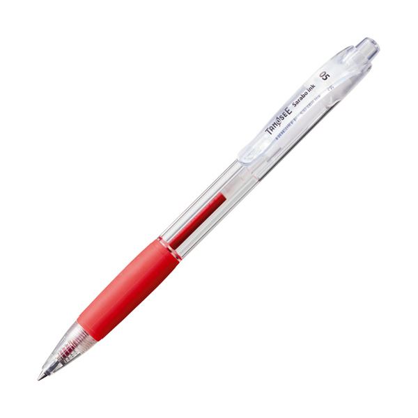 【送料無料】(まとめ) TANOSEE ノック式油性ボールペン(なめらかインク) 0.5mm 赤(軸色：クリア) 1セット(50本) [×3セット] おすすめ 人気 安い 激安 格安 おしゃれ 誕生日 プレゼント ギフト 引越し 新生活