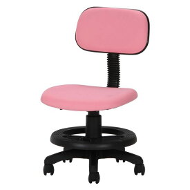 【おすすめ・人気】デスクチェア 学習椅子 約幅45cm 子供用 ブラック×ピンク スチール キャスター 高さ調整可 学童チェア オフィスチェア 組立品【代引不可】|安い 激安 格安