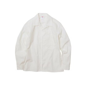 【送料無料】T/C ノンアイロンオープンカラー長袖シャツ オフホワイト XL　おすすめ 人気 安い 激安 格安 おしゃれ 誕生日 プレゼント ギフト 引越し 新生活 ホワイトデー