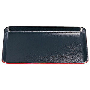 【おすすめ・人気】尺4 耐熱木目長手盆/トレー 【黒渕朱SL】 418mm×313mm×20mm 日本製 食洗機対応 〔和食 レストラン 居酒屋 店舗 お店〕【代引不可】|安い 激安 格安