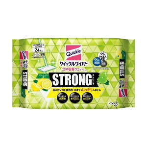 【送料無料】花王 クイックルワイパー 立体吸着 ウエットストロング リフレッシュレモンの香り 1セット(72枚:24枚×3パック) おすすめ 人気 安い 激安 格安 おしゃれ 誕生日 プレゼント ギ