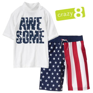 �N���C�W�[8 Crazy8 ���� �������b�V���K�[�h�ƃX�C���g�����N�X�̏㉺2�_�Z�b�gUPF50�{�y3�ˁ`10��XSSMLXL�z�A�����J���� �j�̎q�p �q�ǂ��p �L�b�Y�p �{�[�h�V���[�c �C���p���c�s�W���{���[�o