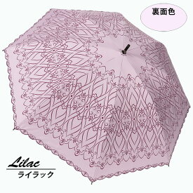 傘 日傘 晴雨兼用傘 完全遮光 レディース 長傘 541401 ショート傘 おしゃれ 上品 UV防止 遮熱 全天候 オーナメント スカラ刺繍 母の日 プレゼント ラッピング ベージュ ブラック ネイビー ピンク