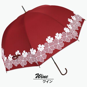 ドーム型 傘 レディース 雨傘 長傘 深張り 丸型 手開き 花柄 無地 162104 細身タイプ バードゲージ おしゃれ カジュアル シンプル 母の日 プレゼント 通勤 通学 自分用 ネイビー ワイン カーキ