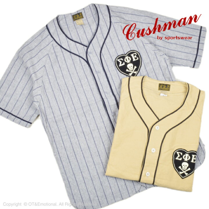 楽天市場】クッシュマン（Cushman）ベースボールシャツ ΣφΕ 25474 