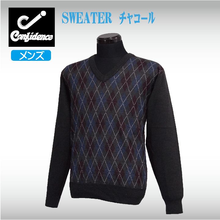 楽天市場】ゴルフウェア メンズ Vネック ニット セーター CF4039W