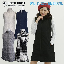 ゴルフウェア レディース 中綿 キルティング ワンピース ノースリーブ ジップ おしゃれ 防寒 KK4336WL KEITH KNOX キースノックス 2025年秋冬継続モデル