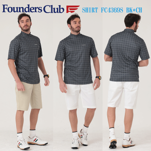 ゴルフウェア メンズ 半袖 ハイネック シャツ モックシャツ おしゃれ FC4369S FoundersClub ファウンダース ファウンダースクラブ 2023年春夏モデル
