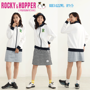 ゴルフウェア レディース 裏フリース フルジップ ボンディング ブルゾン 防寒 おしゃれ RH3422WL ROCKY&HOPPER ロッキー&ホッパー 2023年秋冬継続モデル
