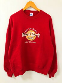 【送料無料】Hard Rock Cafe（ハードロックカフェ）80's　USA製　JERZEESボディ　NEW ORLEANS　クルーネック　スェット【中古】【007】