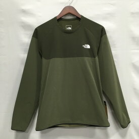 【送料無料】THE NORTH FACE APEX Flex Crew NP72382 / ザノースフェイス エイペックスフレックスクルー　長袖Tシャツ　メンズ　ニュートープダークグリーン×ニュートープ　size:M【中古】【006】