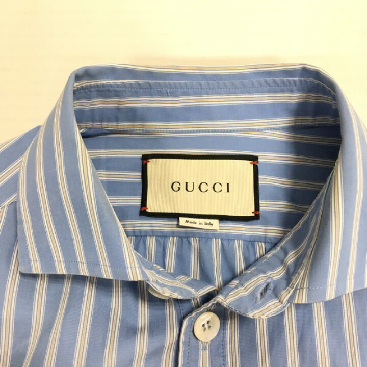 楽天市場】【送料無料】GUCCI / グッチ ストライプ プルオーバーシャツ  